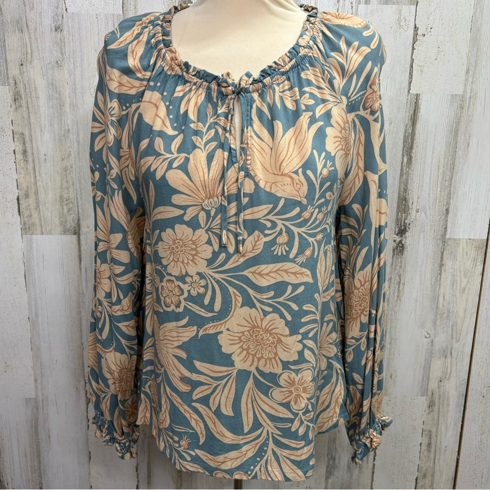Patrons of Peace Floral Print Peasant Top